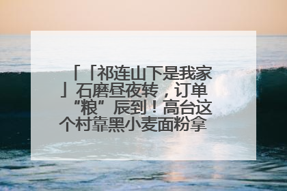 「祁连山下是我家」石磨昼夜转，订单“粮”辰到！高台这个村靠黑小麦面粉拿下成立来最大订单