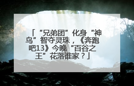 “兄弟团”化身“神鸟”智夺灵珠，《奔跑吧13》今晚“百谷之王”花落谁家？