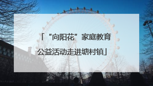 “向阳花”家庭教育公益活动走进塘村镇