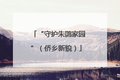 “守护朱鹮家园”（侨乡新貌）