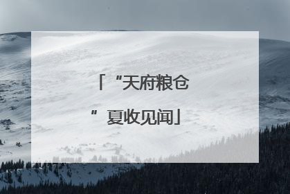 “天府粮仓”夏收见闻