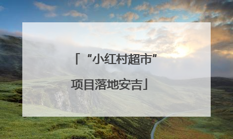 “小红村超市”项目落地安吉