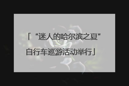 “迷人的哈尔滨之夏”自行车巡游活动举行