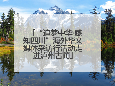 “追梦中华·感知四川”海外华文媒体采访行活动走进泸州古蔺