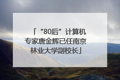 “80后”计算机专家唐金辉已任南京林业大学副校长