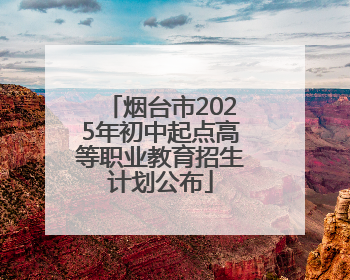 烟台市2025年初中起点高等职业教育招生计划公布