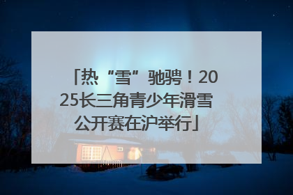 热“雪”驰骋！2025长三角青少年滑雪公开赛在沪举行
