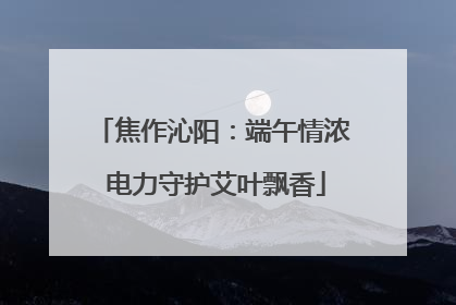 焦作沁阳：端午情浓 电力守护艾叶飘香