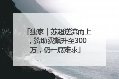 独家｜苏超逆流而上，赞助费飙升至300万，仍一席难求