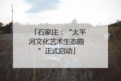 石家庄：“太平河文化艺术生态圈”正式启动