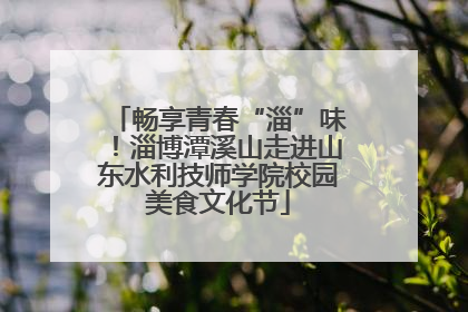 畅享青春“淄”味！淄博潭溪山走进山东水利技师学院校园美食文化节