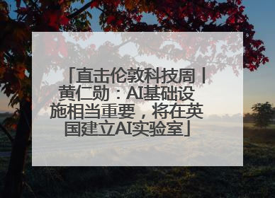 直击伦敦科技周丨黄仁勋：AI基础设施相当重要，将在英国建立AI实验室