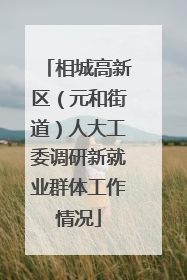 相城高新区（元和街道）人大工委调研新就业群体工作情况
