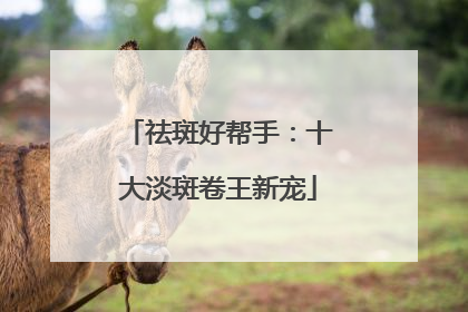 祛斑好帮手：十大淡斑卷王新宠