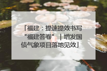 福建：提速提效书写“福建答卷”｜增发国债气象项目落地见效