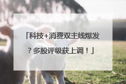 科技+消费双主线爆发？多股评级获上调！