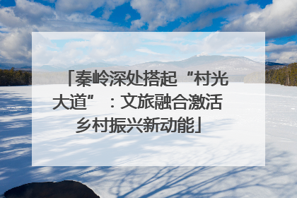 秦岭深处搭起“村光大道”：文旅融合激活乡村振兴新动能