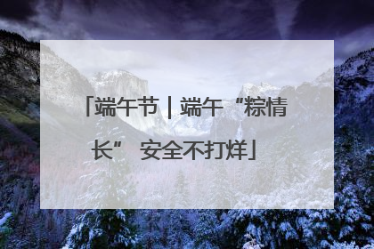 端午节｜端午“粽情长” 安全不打烊
