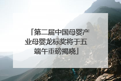 第二届中国母婴产业母婴龙标奖将于五端午重磅揭晓