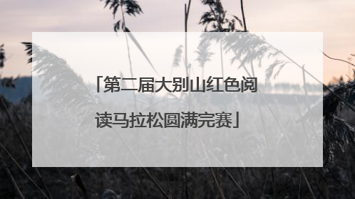 第二届大别山红色阅读马拉松圆满完赛