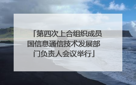 第四次上合组织成员国信息通信技术发展部门负责人会议举行