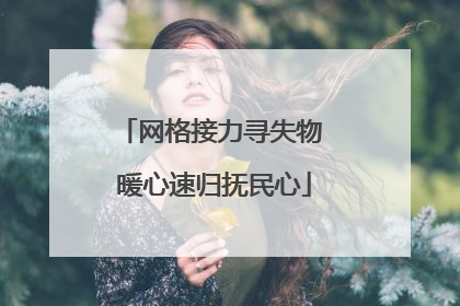 网格接力寻失物 暖心速归抚民心