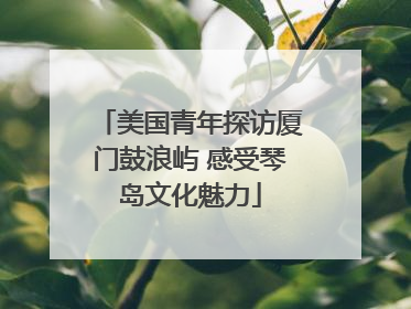 美国青年探访厦门鼓浪屿 感受琴岛文化魅力