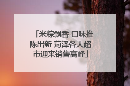 米粽飘香 口味推陈出新 菏泽各大超市迎来销售高峰