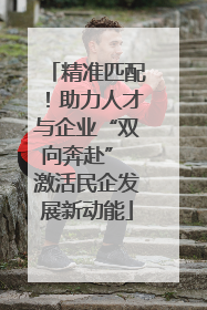 精准匹配！助力人才与企业“双向奔赴” 激活民企发展新动能