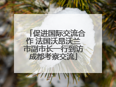 促进国际交流合作 法国沃昂沃兰市副市长一行到访成都考察交流