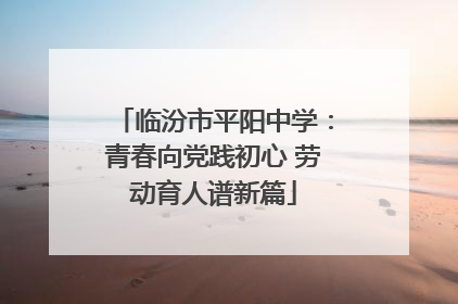 临汾市平阳中学：青春向党践初心 劳动育人谱新篇