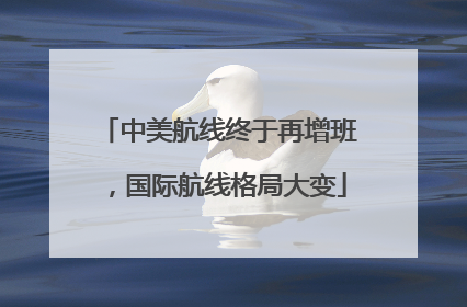 中美航线终于再增班，国际航线格局大变