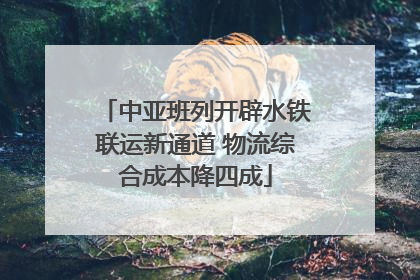 中亚班列开辟水铁联运新通道 物流综合成本降四成