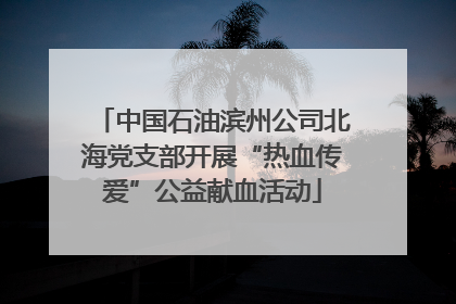 中国石油滨州公司北海党支部开展“热血传爱”公益献血活动