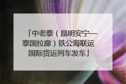中老泰（昆明安宁—泰国拉廊）铁公海联运国际货运列车发车