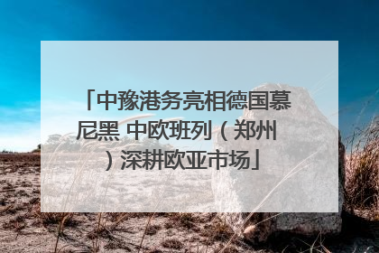 中豫港务亮相德国慕尼黑 中欧班列（郑州）深耕欧亚市场