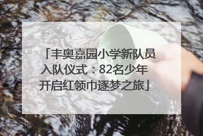 丰奥嘉园小学新队员入队仪式：82名少年开启红领巾逐梦之旅