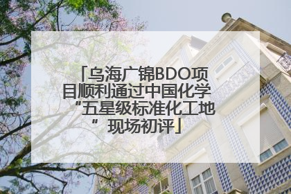 乌海广锦BDO项目顺利通过中国化学“五星级标准化工地”现场初评