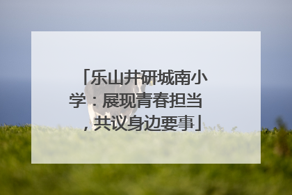 乐山井研城南小学：展现青春担当，共议身边要事