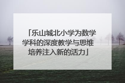乐山城北小学为数学学科的深度教学与思维培养注入新的活力