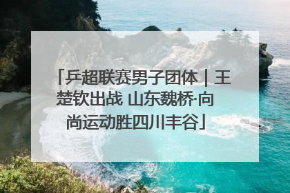 乒超联赛男子团体｜王楚钦出战 山东魏桥·向尚运动胜四川丰谷