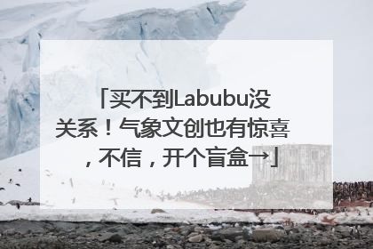 买不到Labubu没关系！气象文创也有惊喜，不信，开个盲盒→