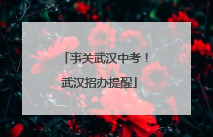事关武汉中考！武汉招办提醒