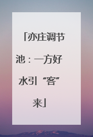 亦庄调节池：一方好水引“客”来