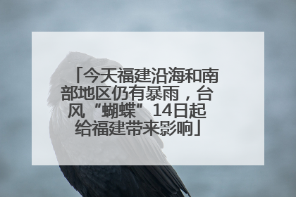 今天福建沿海和南部地区仍有暴雨，台风“蝴蝶”14日起给福建带来影响