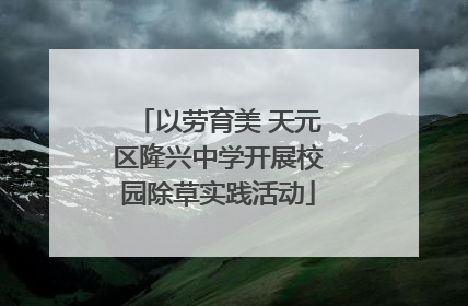 以劳育美 天元区隆兴中学开展校园除草实践活动