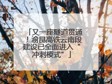 又一座隧道贯通！渝昆高铁云南段建设已全面进入“冲刺模式”