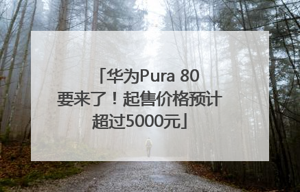 华为Pura 80要来了！起售价格预计超过5000元