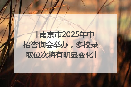 南京市2025年中招咨询会举办，多校录取位次将有明显变化