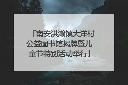 南安洪濑镇大洋村公益图书馆揭牌暨儿童节特别活动举行